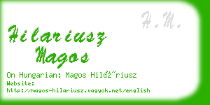 hilariusz magos business card